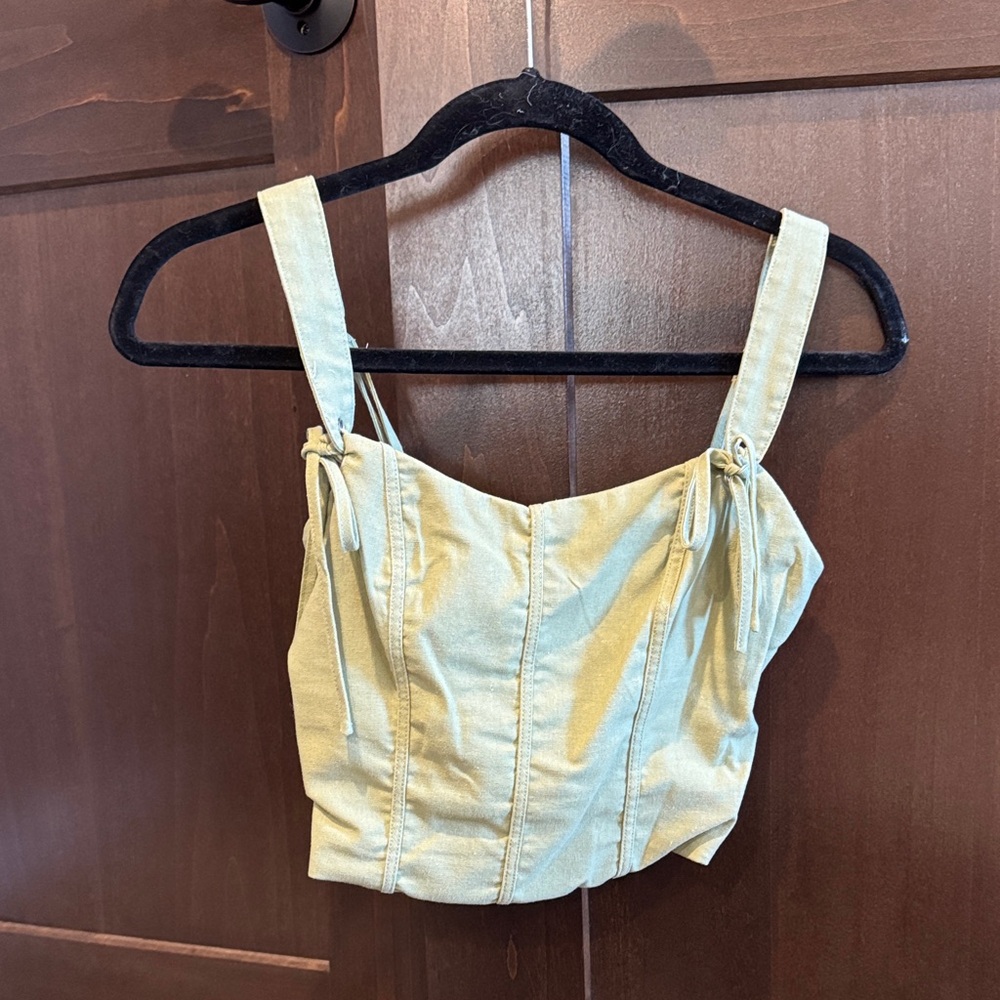 Elegant Light Green Tank Top